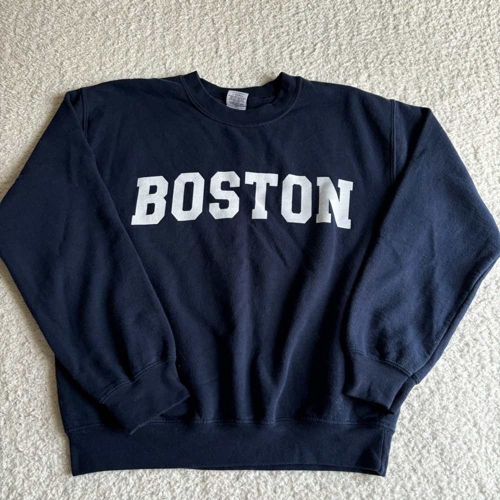 Vintage Boston navy crewneck sweatshirt